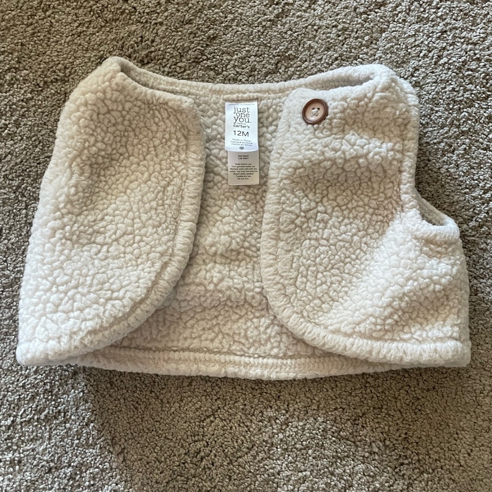 Cozy Cream Sherpa Vest for Kids